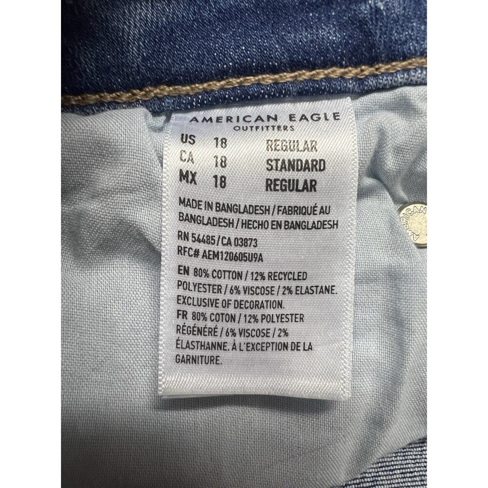 NWT American Eagle Super High Rise Flare Size 18 34 W Next Level Stretch Denim - Picture 8 of 16